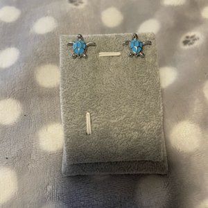 Cute sea turtle  Blue Opal Stone Jewelry